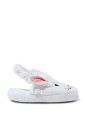 Bunny ages Slippers:White :2/4Y